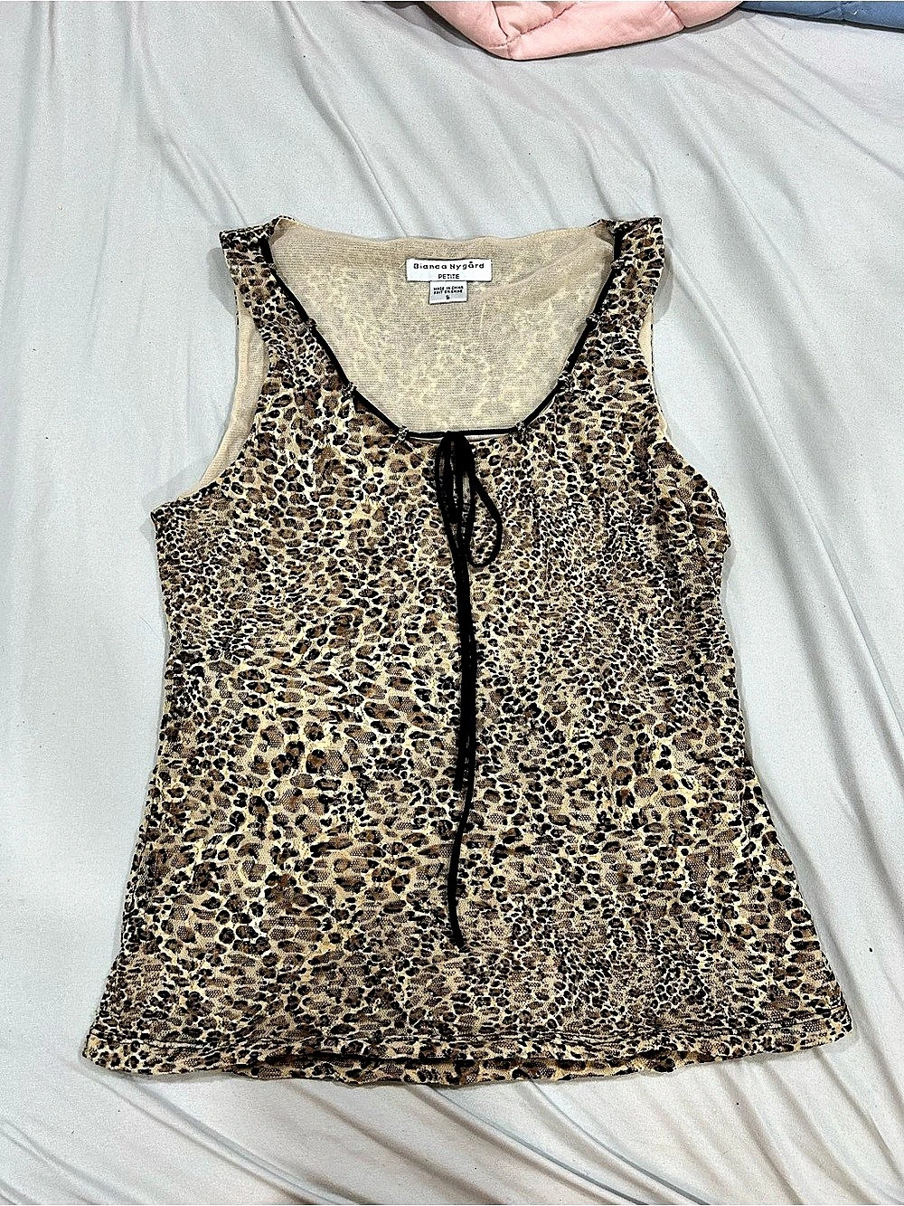 Bianca Nygård Animal Print Tank Top in Brown & Black